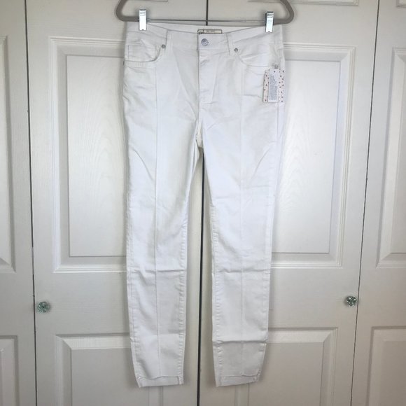 Free People Del Wray Cream Step Hem Raw Hem Jeans - Picture 3 of 11